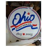 Ohio Bicentennial metal sign (approx 24")