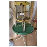 Stool and metal table
