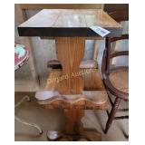 (2) wood end tables