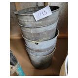 (6) galvanized sap buckets