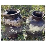 (2) Clay pots