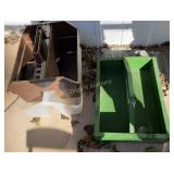 Plastic trays and wooden tray