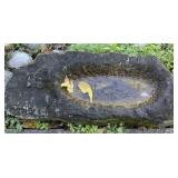 Rock bird bath troth