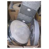 Over head light and letter holder