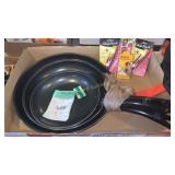 Pans, ear buds, chap stick