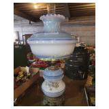 Blue Hurricane Lamp