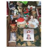 Misc Christmas ornaments, Santa globe, & decor