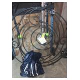 Wall sculpture w/ glass goblets