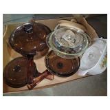 Glass pans, casserole dish, and more
