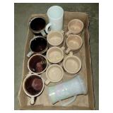 Coffee cups, McCoy, milk glass and more