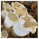 Fenton milk glass pieces