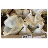 Fenton milk glass pieces