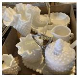 Fenton milk glass pieces