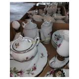 6 boxes vintage roses china