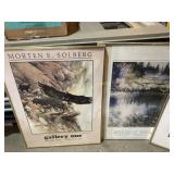 (3) framed Gallery One Ad prints