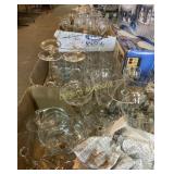 (5) boxes etched stemware & glasses