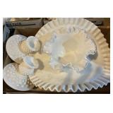 Fenton milk glass pieces