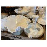 Fenton milk glass pieces