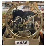 Clock , monkey bookends