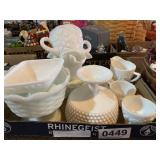 White milk glass pieces