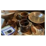 Wooden dishes, Hawaiian sand