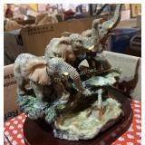 Elephant figurines, cookie jar