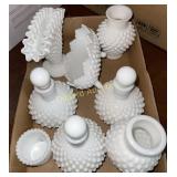 Fenton milk glass pieces