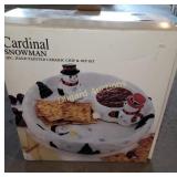 Snowman chip & dip set