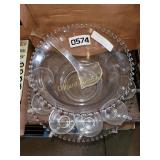 Imperial Candlewick punch bowl serving set