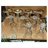 Imperial Candlewick wine glasses and salt dips