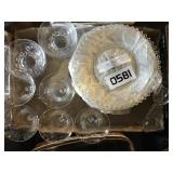 Candle Wick plates and stem glasses