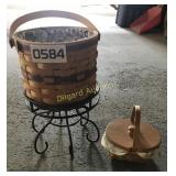 Longaberger baskets and stand