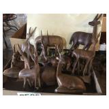 Wood animal figurines