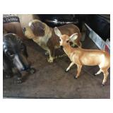 (2) Breyer horses, (1) Breyer Deer and more