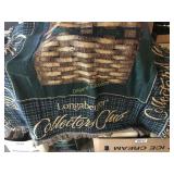 Longaberger throw, bag, and purse; misc. scrap