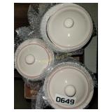 (3) Pfaltzgraff canisters
