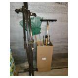 Garden tools and bed frame