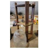 Wood stand and jar