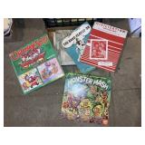 Record albums, sheet music