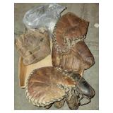 Vintage baseball gloves
