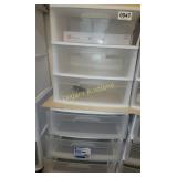 (2) plastic drawers with LED desk lamp