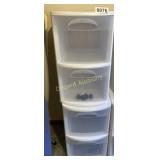 (2) Plastic storage drawers