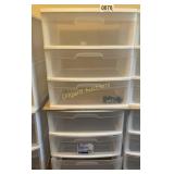 (2) Plastic storage drawers