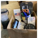 Markers, lantern, vhs tapes, VHS rewinder