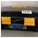 16" tool box w/ rulers, screwdrivers and more