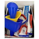 Caulk, storage hooks, propane tank and misc