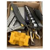 Bits, knives, hole punches, measuring tape, more