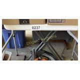 White foldable table (WITHOUT CONTENTS)