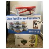 2 Pyrex dishes, food storage containers, more