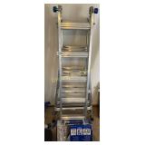 Aluminum folding Ladder with standing platform